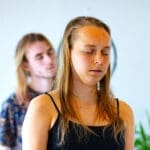 Couples doing Osho Dynamic Meditation at Tantra Yoga retreat in Sweden